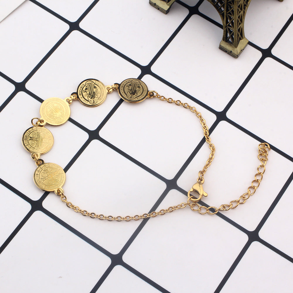 Pulsera de medallas San Benito