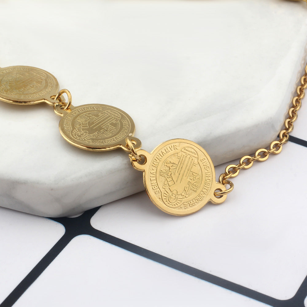 Pulsera de medallas San Benito