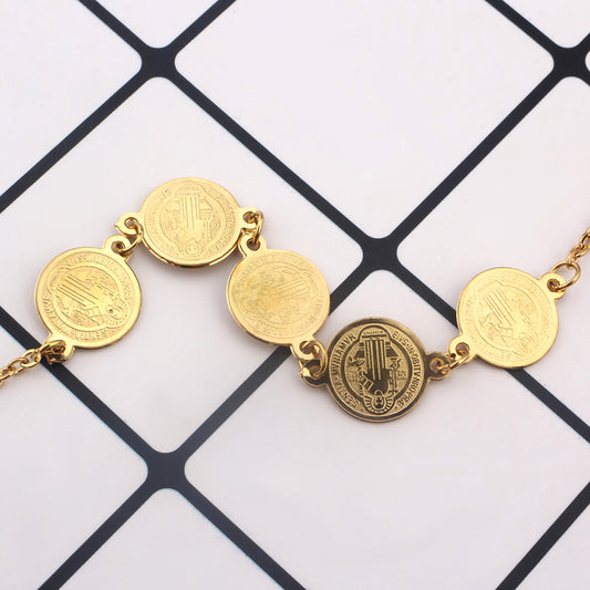 Pulsera de medallas San Benito